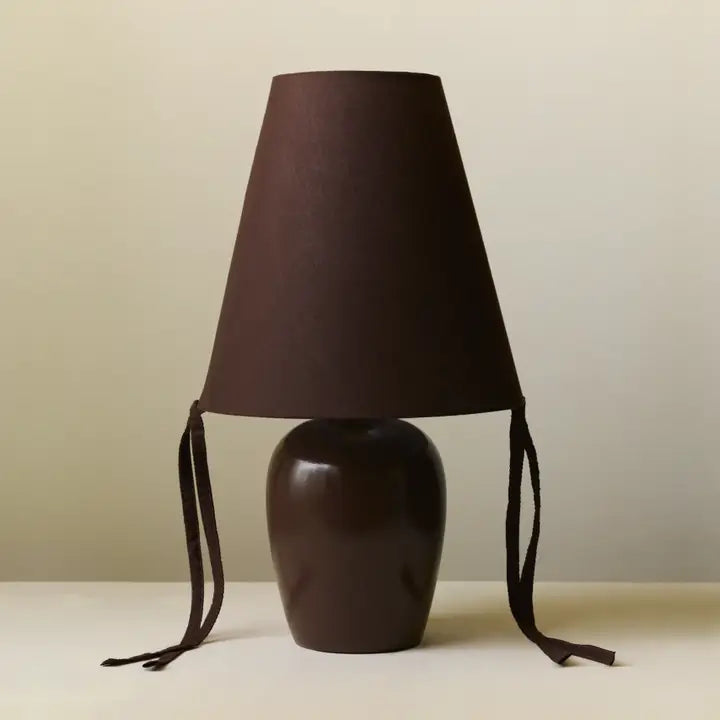 Appenzell Grande Brown Burgundy Bows Table Lamp | Morel – Curated