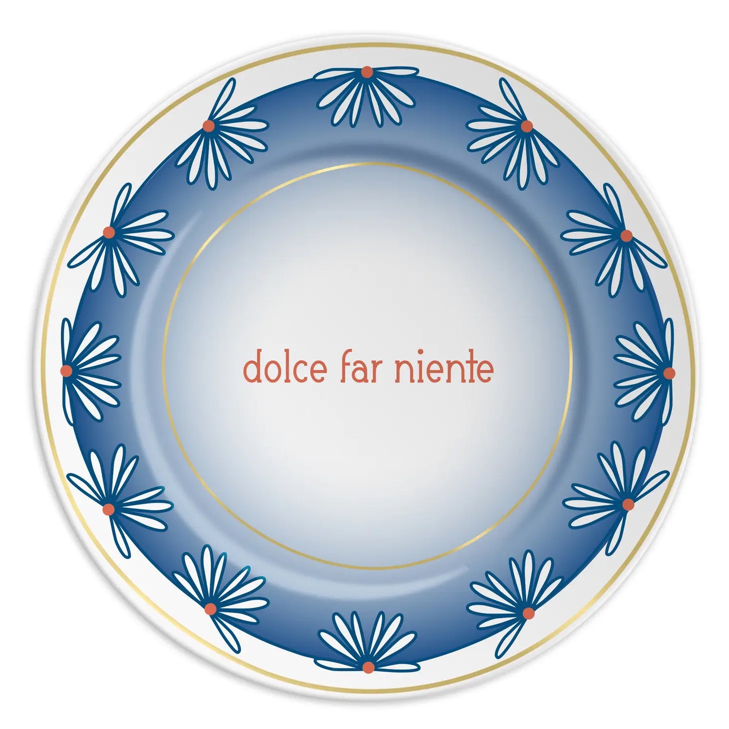 Dolce Far Niente Large Porcelain Plate - Curated Home Decor