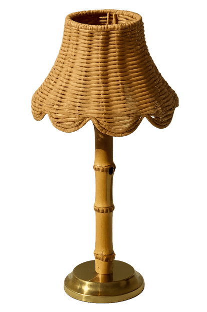 Rechargeable Bamboo & Rattan Accent Lamp - Curated Home Decor