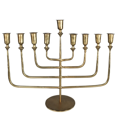 Antique Gold Menorah - Curated Home Decor