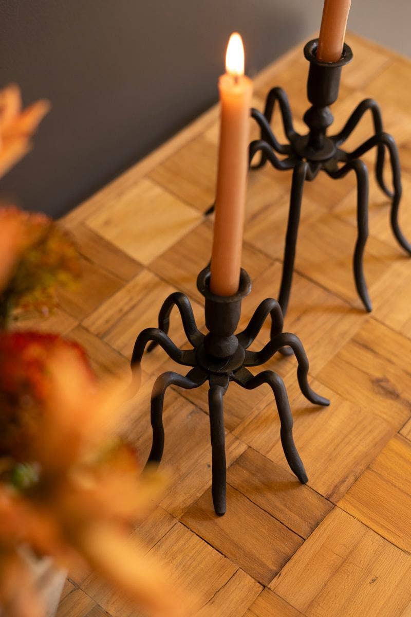 
                  
                    Iron Spider Taper Candle Holders, Set of 2 - Curated Home Decor
                  
                