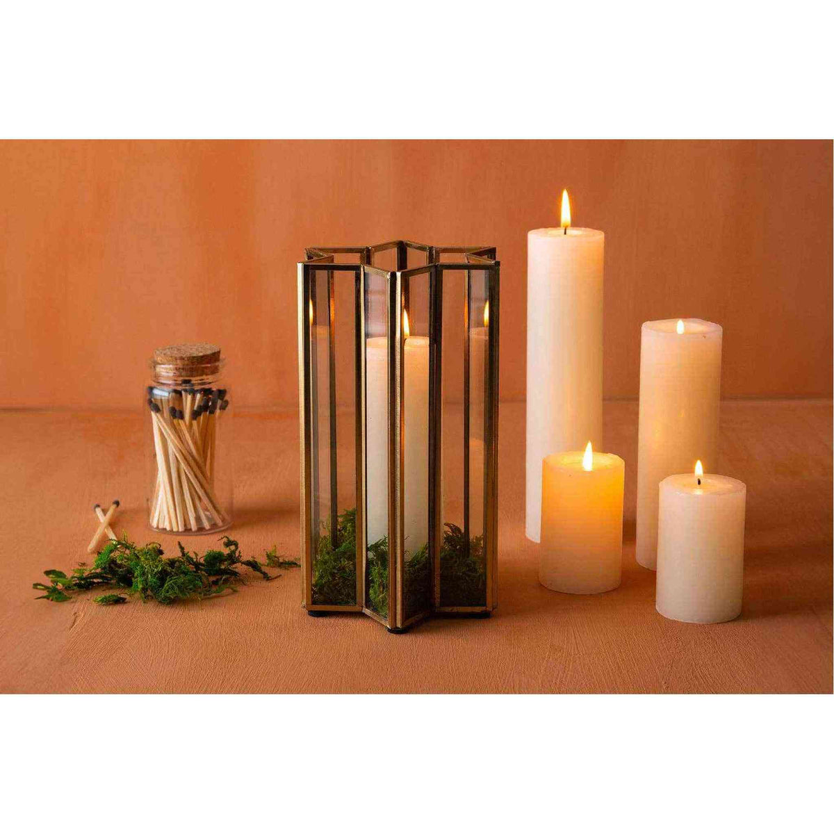 
                  
                    Gilded Gold Star of David Hurricane Candle Holder - Curated Home Decor
                  
                