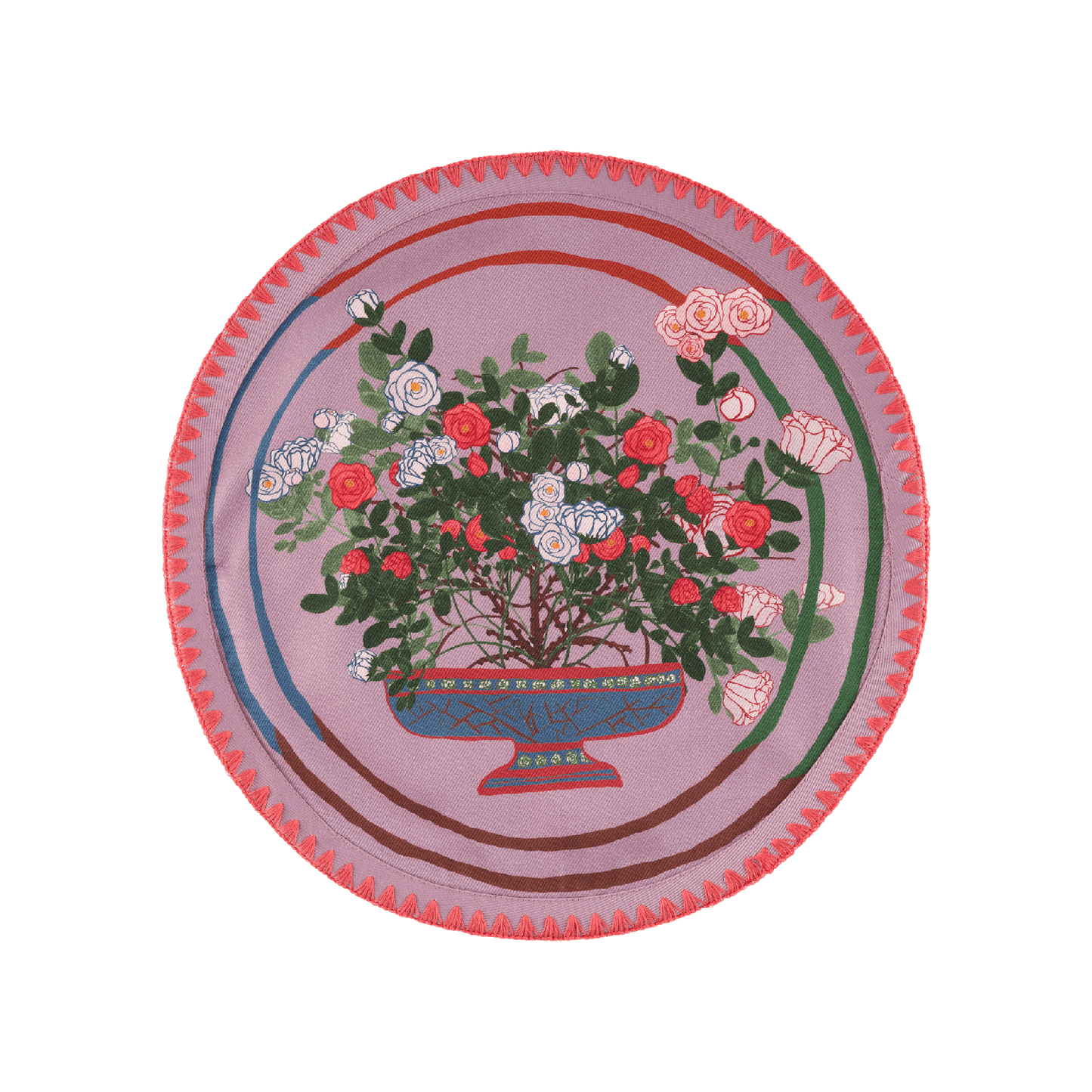 
                  
                    La Vie en Rose Round Embroidered Placemats – Set of 6 - Curated Home Decor
                  
                