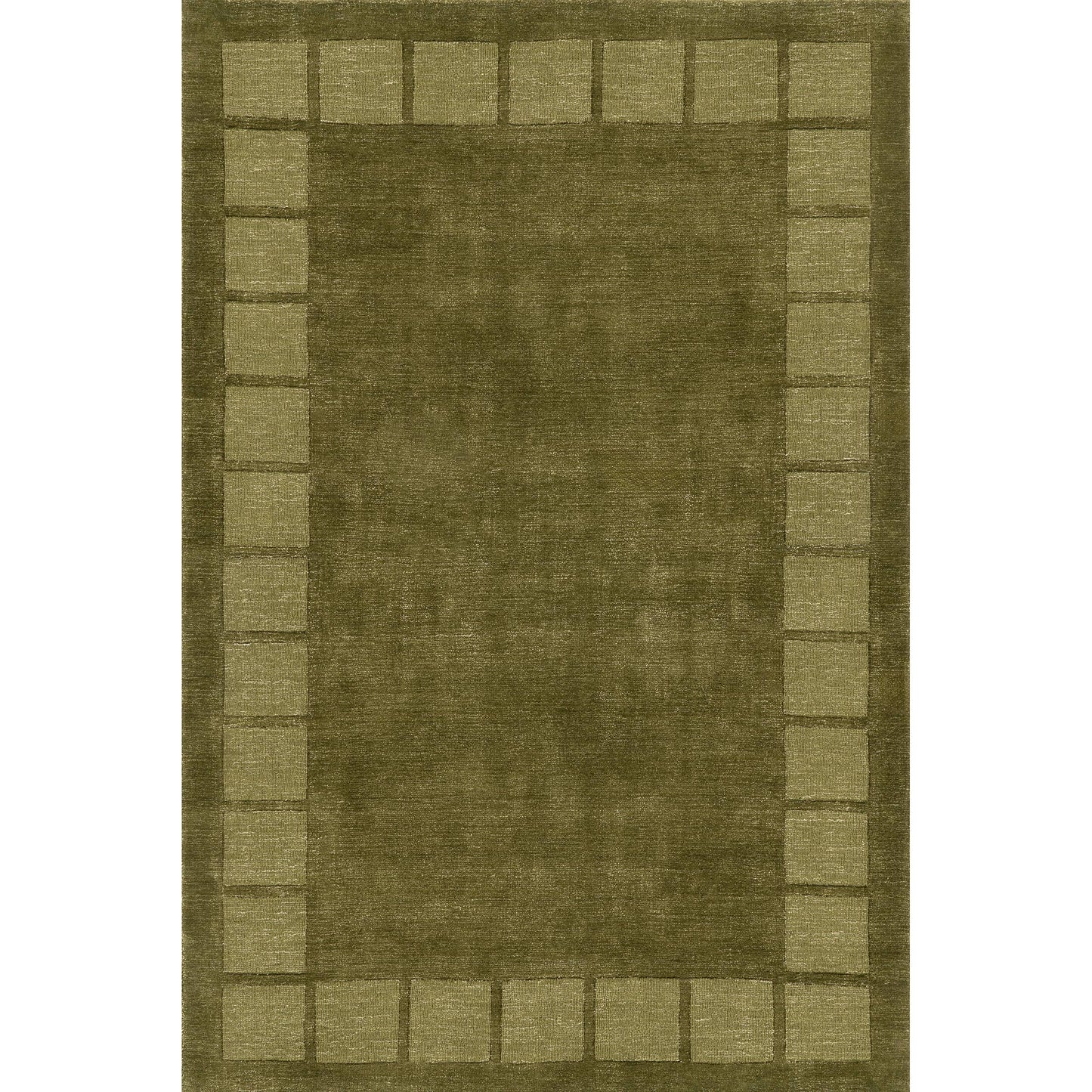 Arvin Olano Petra High-Low Wool-Blend Area Rug: Verdant Green / 8' x 10' - Curated Home Decor