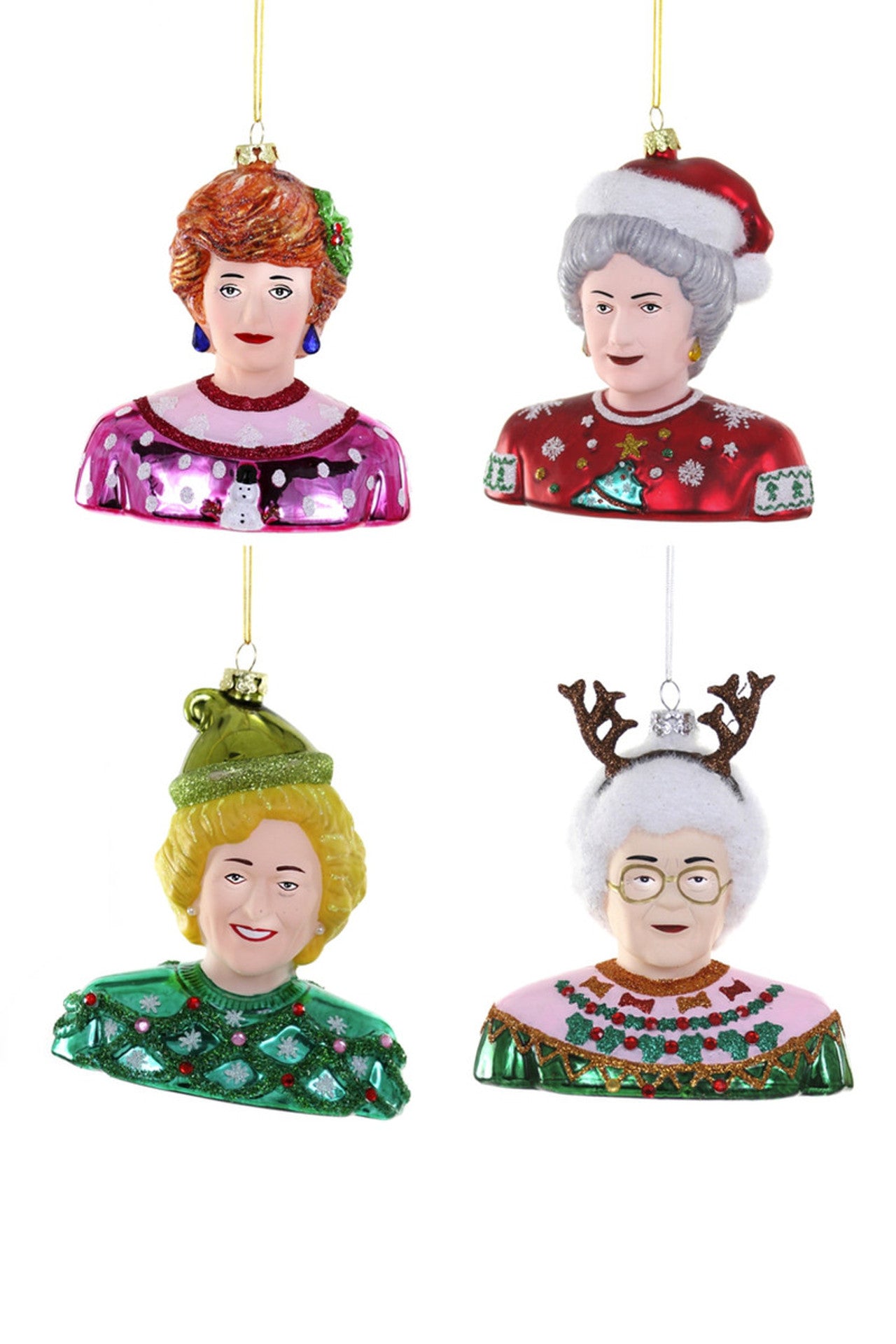 May Your Christmas Be Golden Girls Glass Christmas Ornaments - Curated Home Decor
