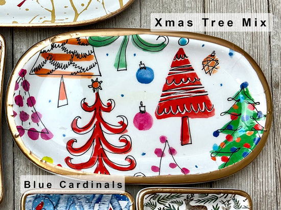 Christmas Ceramic Jewelry tray: Large Christmas Tree