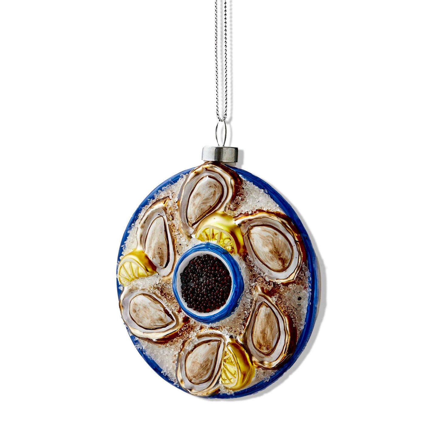 Oyster Christmas Tree Ornament: Multicolored / Glass - Curated Home Decor
