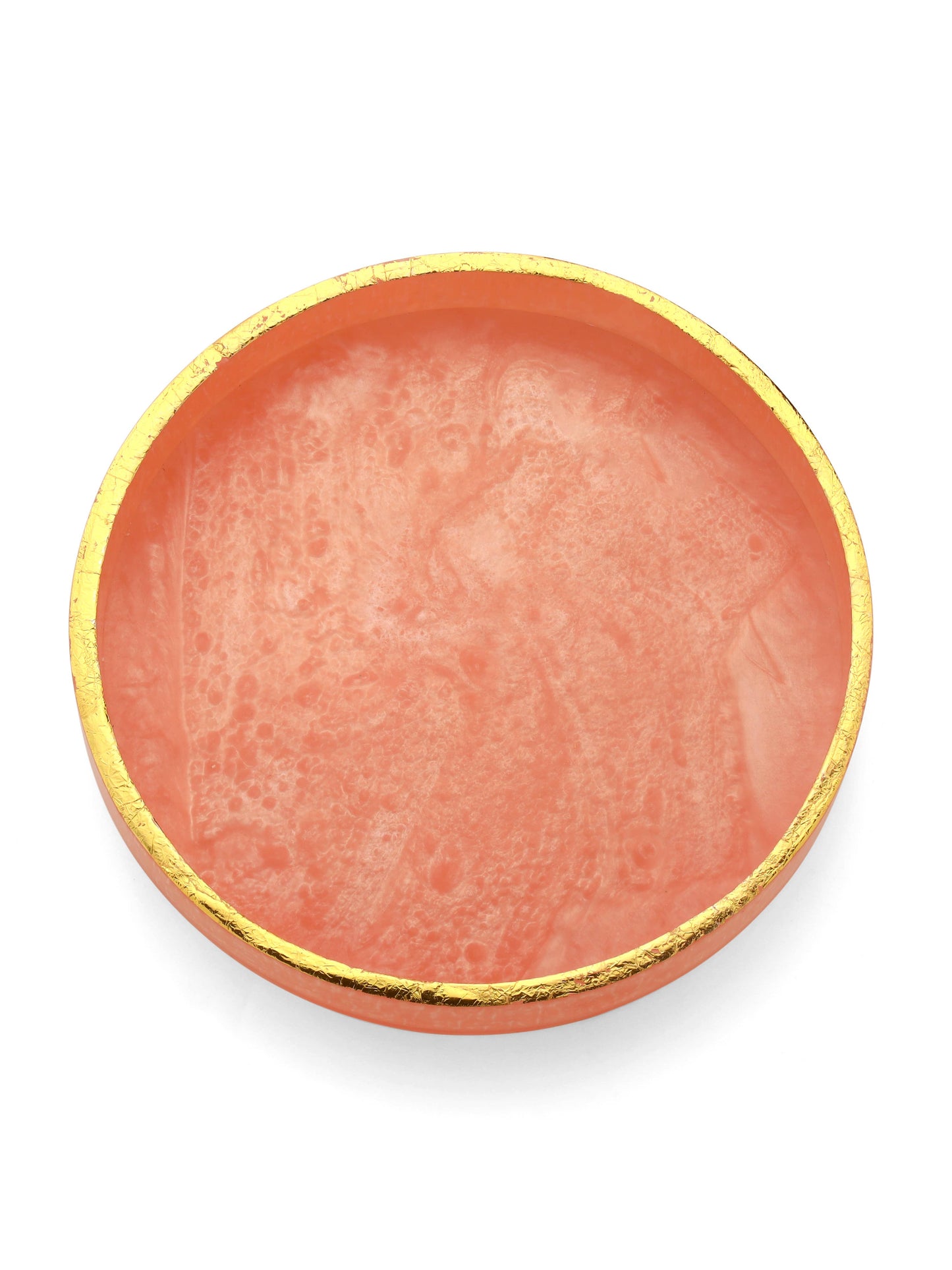 Pink Resin Round Serving  Tray