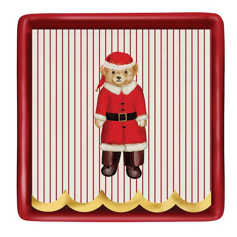 
                  
                    Merry Bear Ceramic Napkin Tray with 20 Cocktail Napkins - Curated Home Decor
                  
                