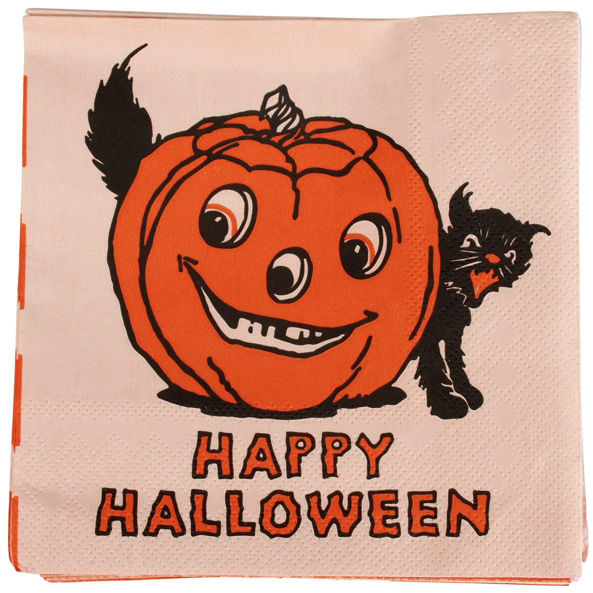 Vintage Inspired Halloween Beverage Napkin - Curated Home Decor