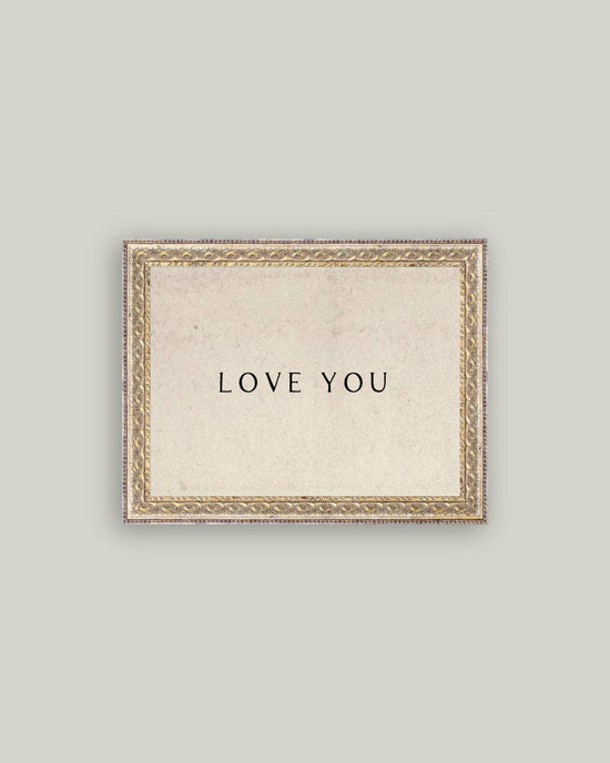 Love You Framed Antique Art