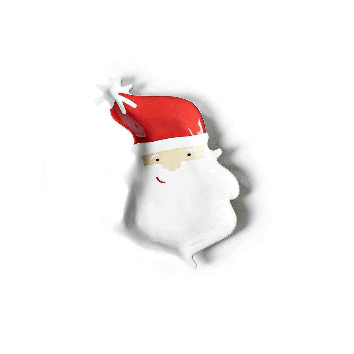 
                  
                    Vintage Santa Platter shaped like Santa's face with red hat, perfect for holiday serving and decoration
                  
                
