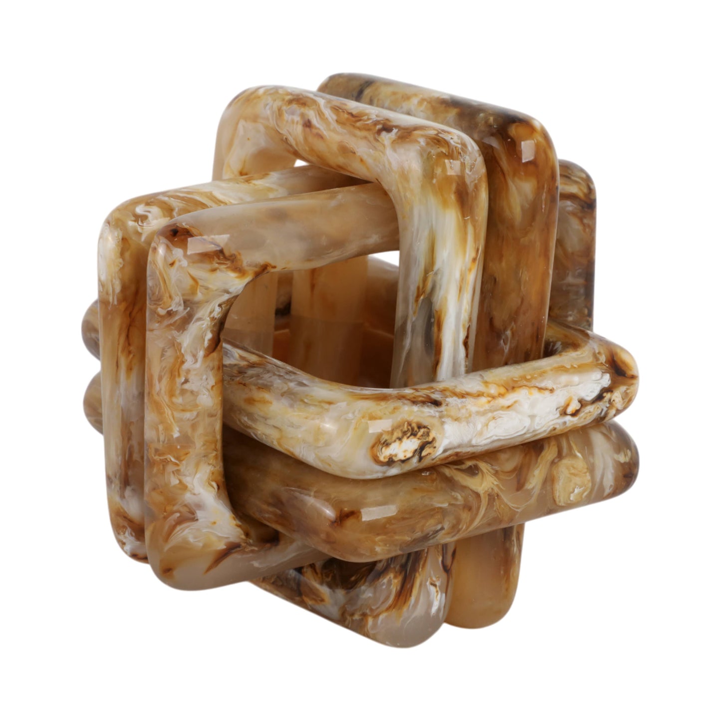Tan 6 in. Marbled Resin Knot