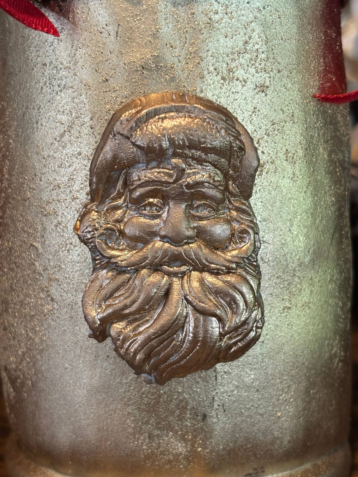 
                  
                    Vintage-Style Christmas Bell with Handpainted Santa Intaglio - Curated Home Decor
                  
                