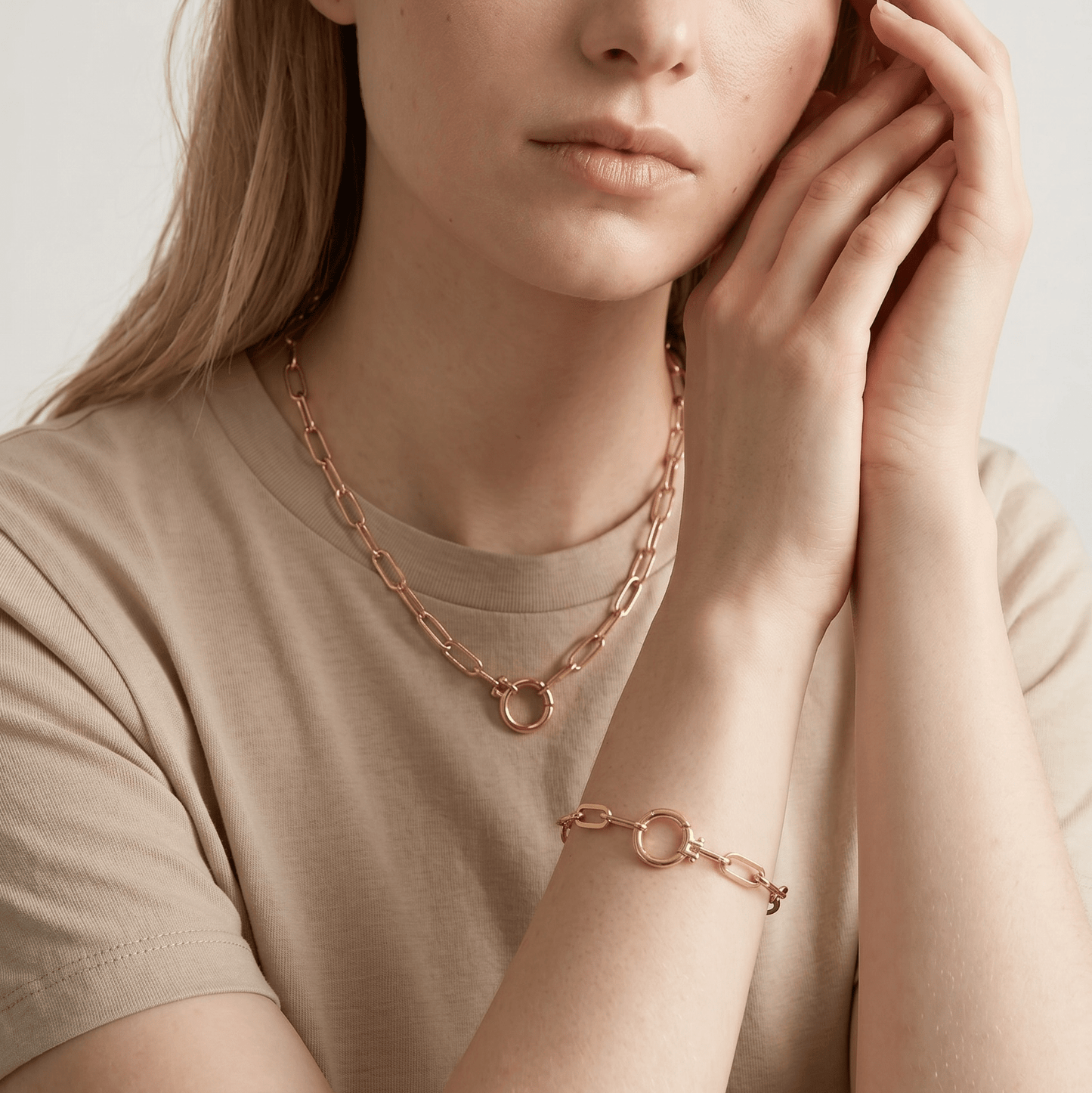 
                  
                    18k Gold Filled Paperclip Chain With Round Clicker Clasp Bracelet: 7 inches - Curated Home Decor
                  
                