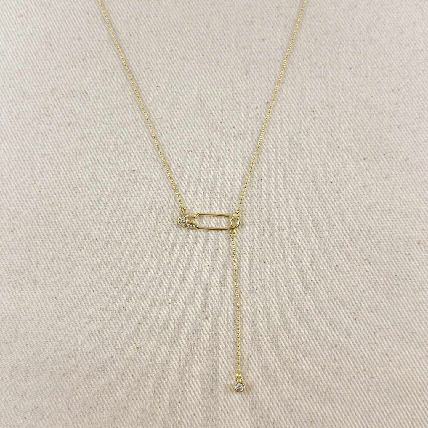 
                  
                    18k Gold Filled Safety Pin Necklace - Curated Home Decor
                  
                