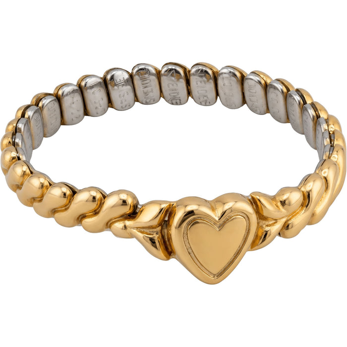 1940s WWII Gold-Filled Sweetheart Bracelet – Petite Two-Tone Heart