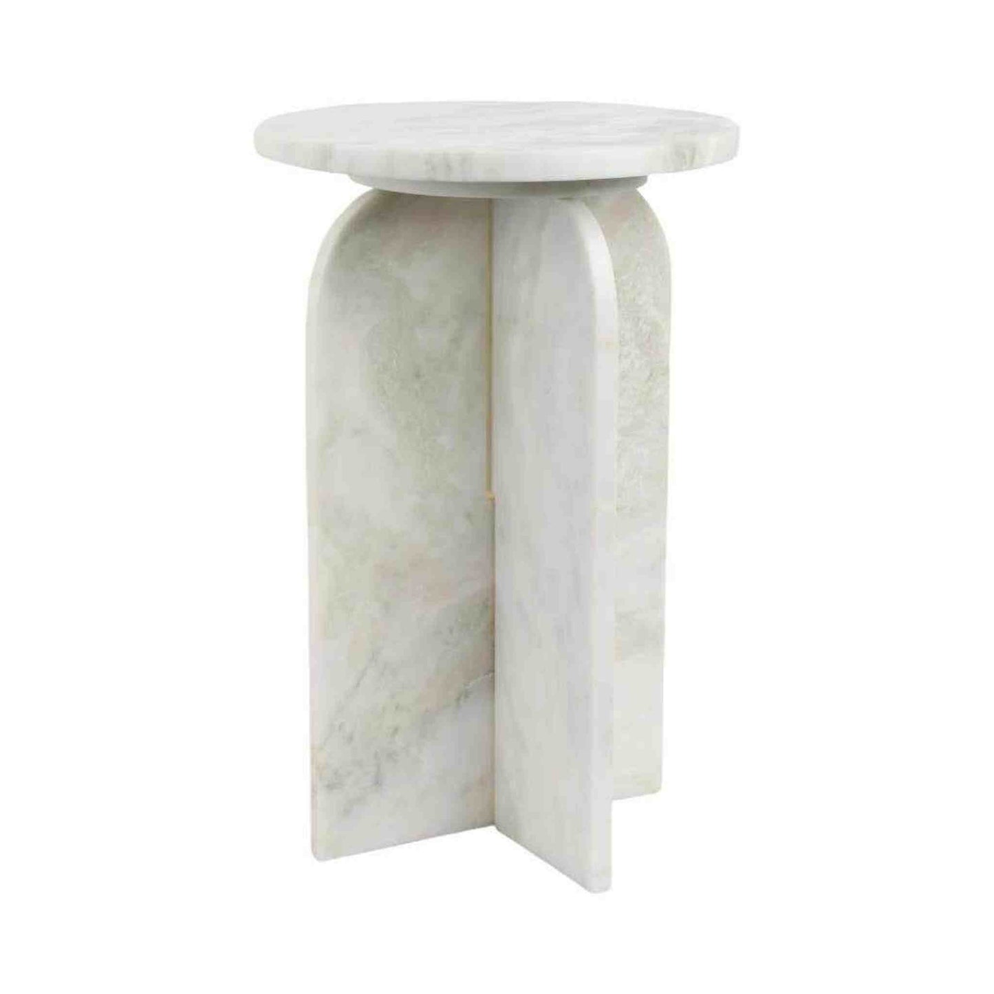 Light Green 20x13 in. Round Marble Accent Table for Chic Decor - Curated Home Decor