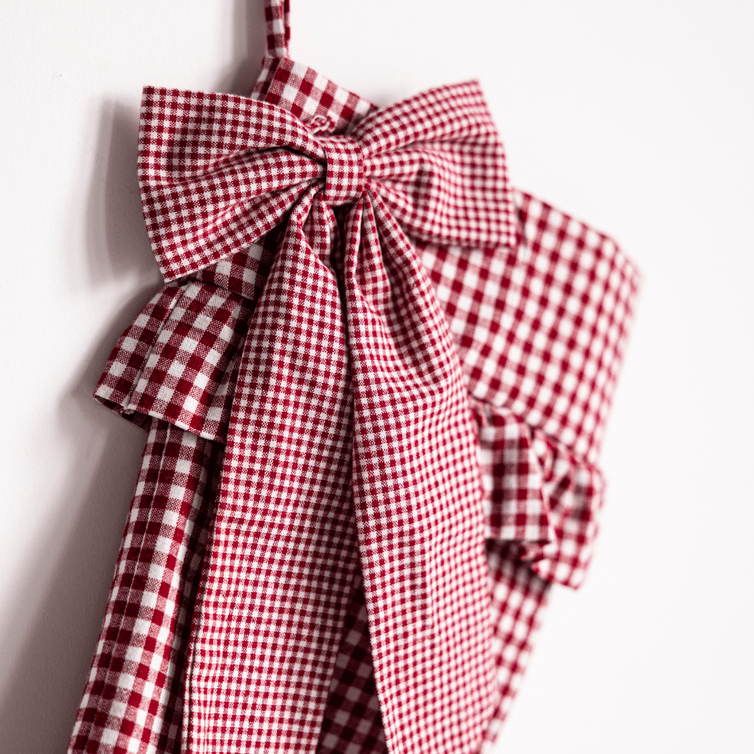 
                  
                    Red Gingham Bow Stocking (Pre-Order: Ships Late September) - Curated Home Decor
                  
                