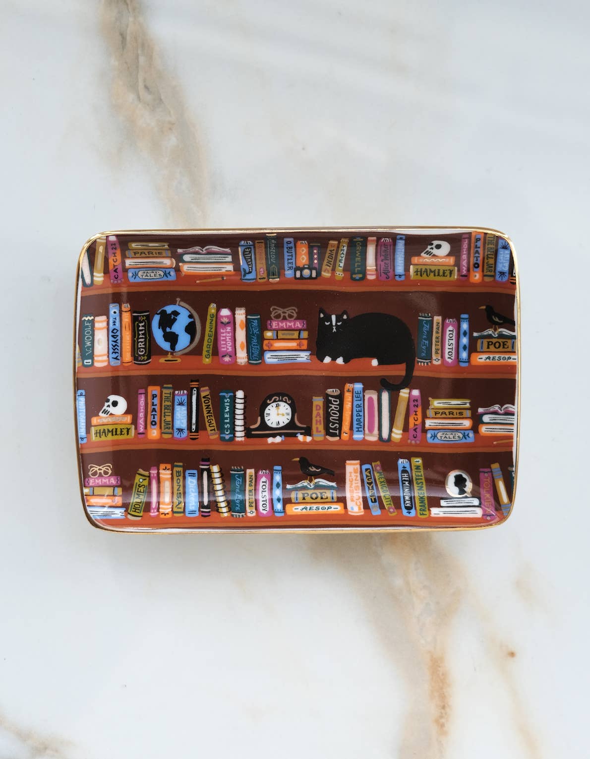 
                  
                    Bookshelf Porcelain Trinket Tray - Curated Home Decor
                  
                
