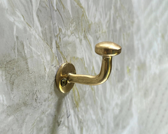 Solid Brass Wall Mounted Hooks, Bathroom Wall Hooks - Curated Home Decor