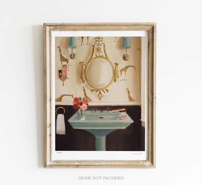 Giraffes Art Print, 8.5 × 11 – Janet Hill Studio