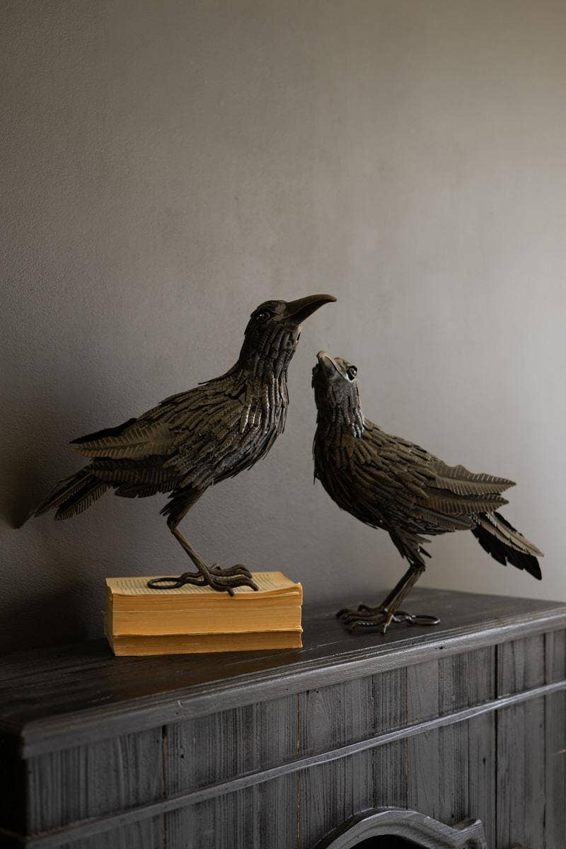 
                  
                    Black Metal Halloween Crows, Set of 2 - Curated Home Decor
                  
                