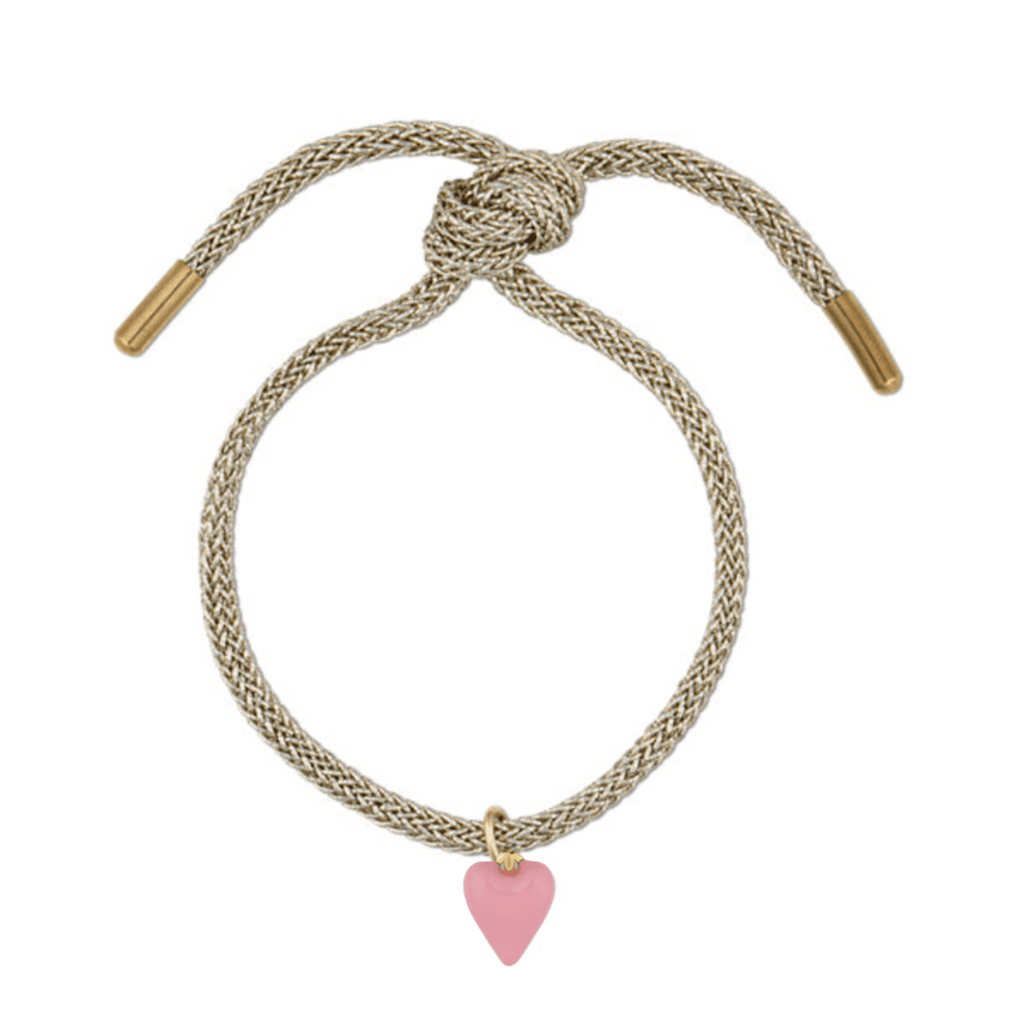 
                  
                    Gold Lurex Bracelet with Mini Heart: Pink - Curated Home Decor
                  
                