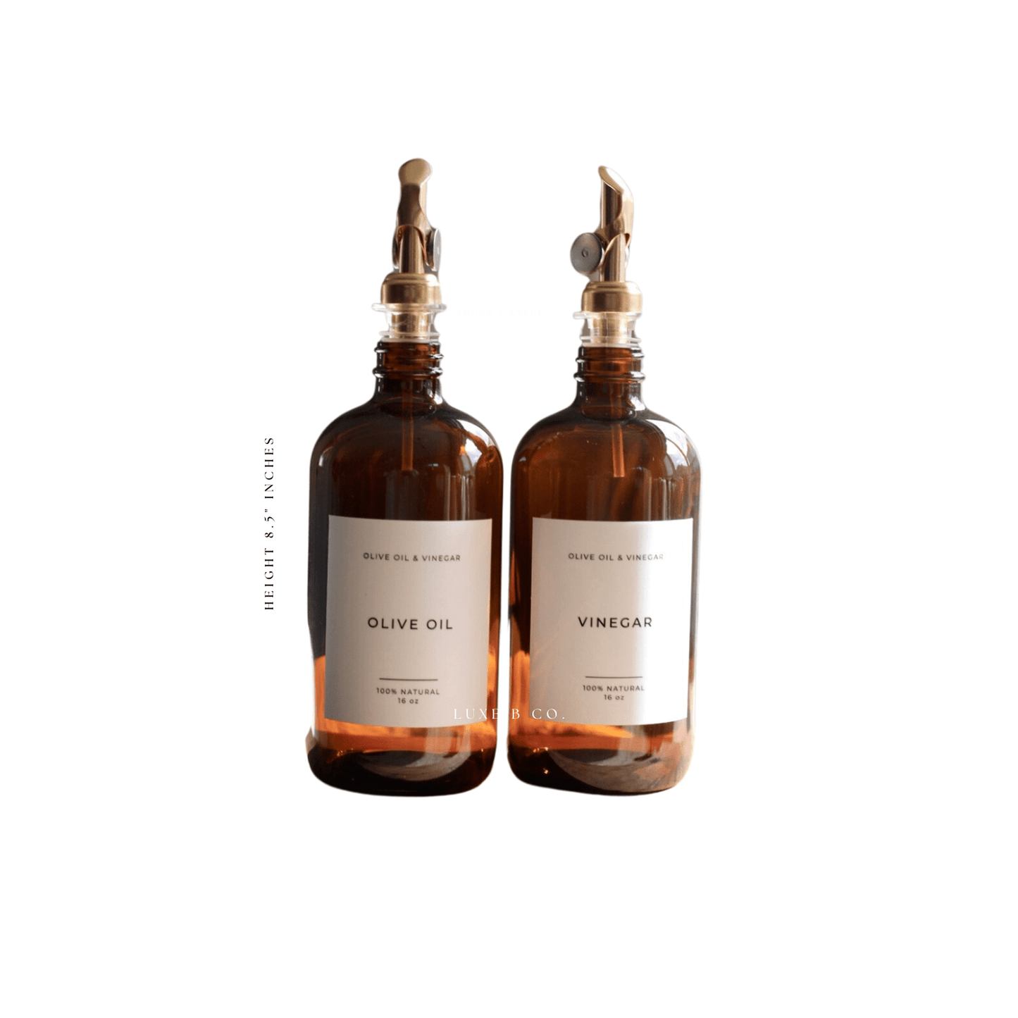 
                  
                    Amber Vinegar Refillable Glass Dispenser Bottle - Curated Home Decor
                  
                