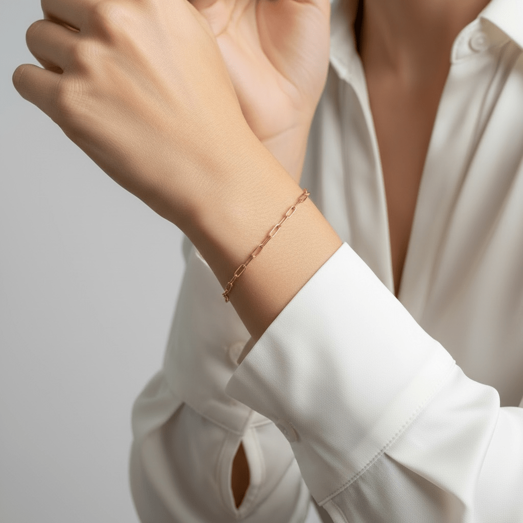 
                  
                    18k Gold Filled Short Link Paperclip Bracelet: 6 inches with extender - Curated Home Decor
                  
                