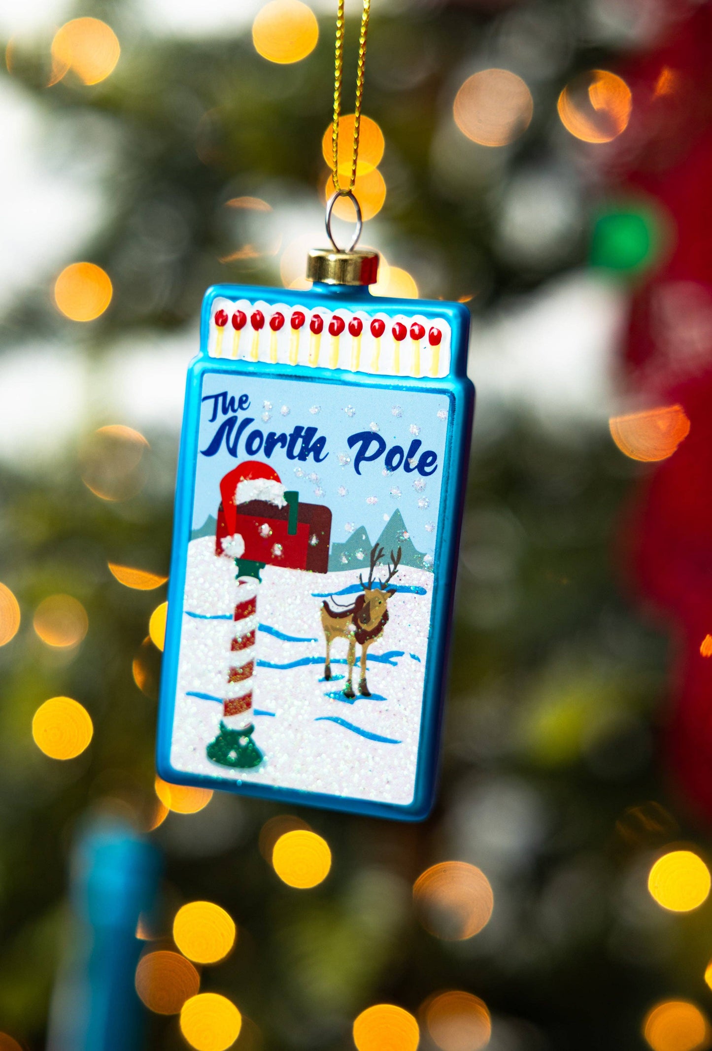 North Pole Matchbook Ornament - Curated Home Decor