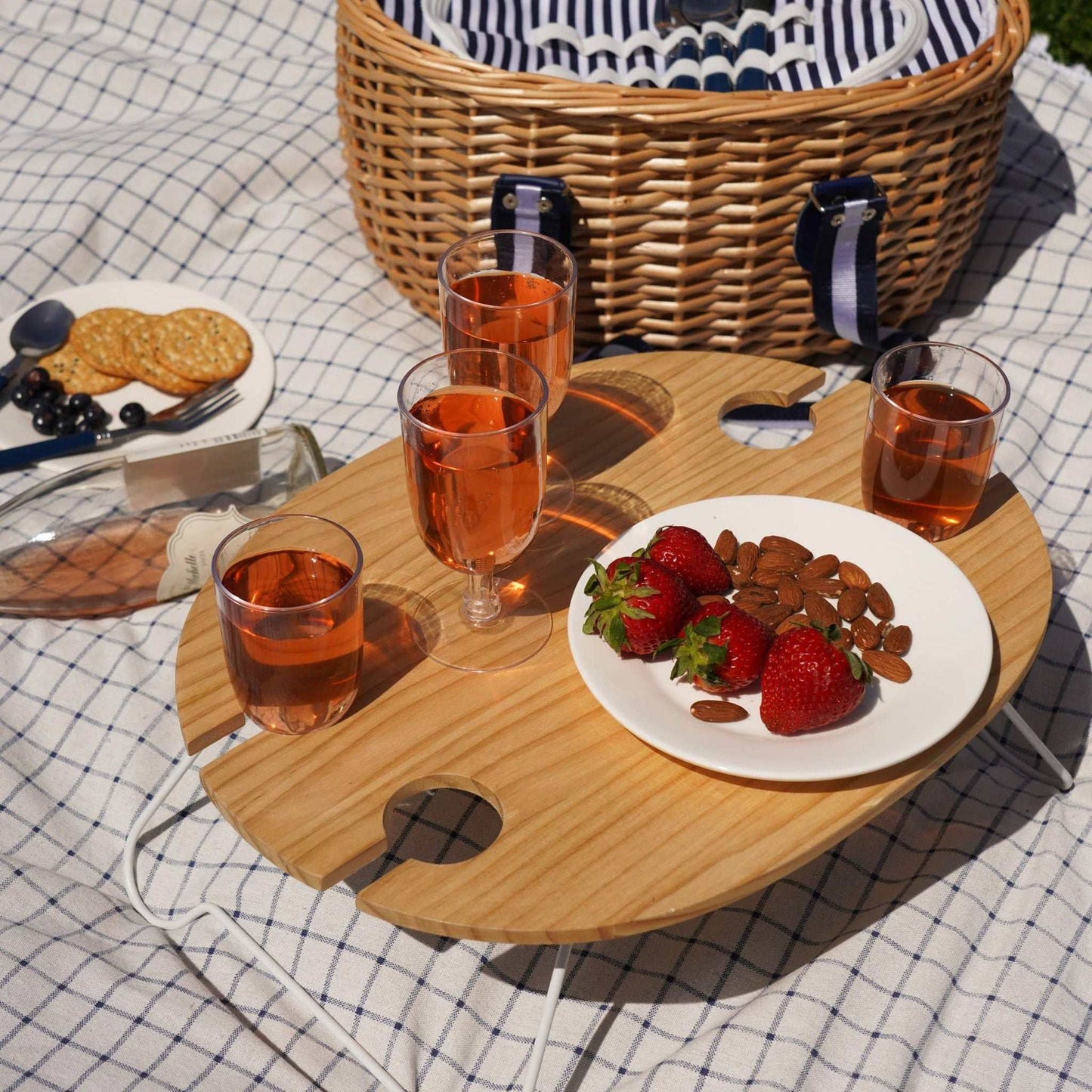 
                  
                    Central Park Willow Picnic Basket Set for Four - Curated Home Decor
                  
                