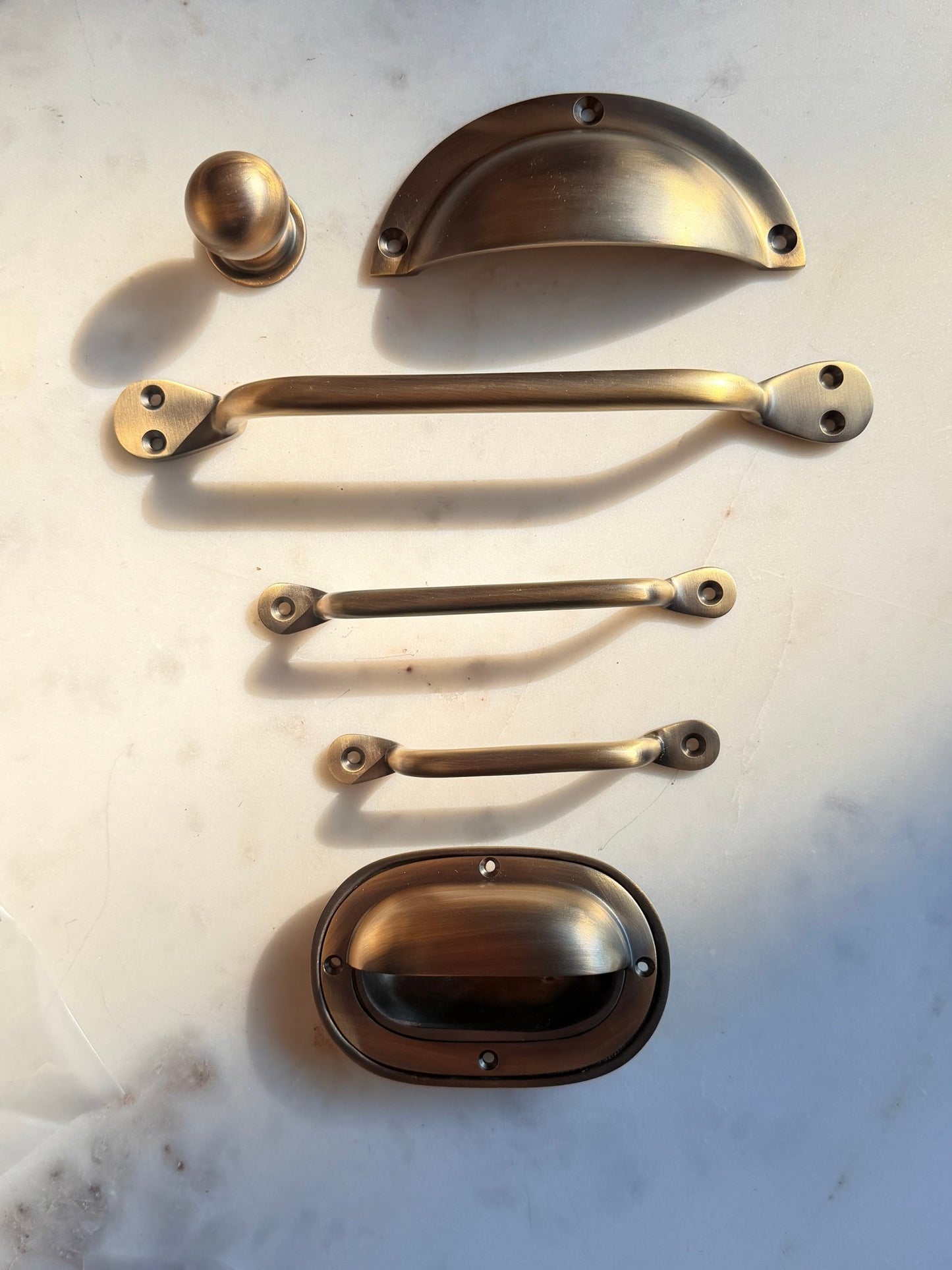 
                  
                    Solid Antique Brass Classic Drawer Pull - Curated Home Decor
                  
                