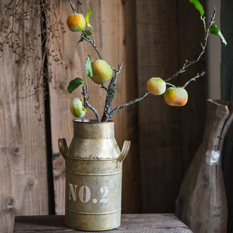 Artificial Green Persimmon Fruit Stem 31" Tall: Three Stems - Curated Home Decor