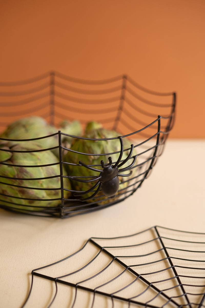 
                  
                    Black Wire Halloween Bowl with Spider - Curated Home Decor
                  
                