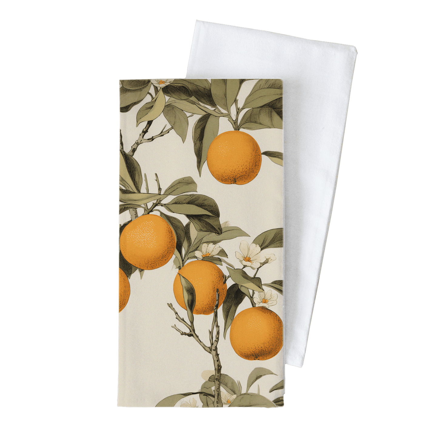 
                  
                    Vintage Oranges Kitchen Tea Towel: White - Curated Home Decor
                  
                