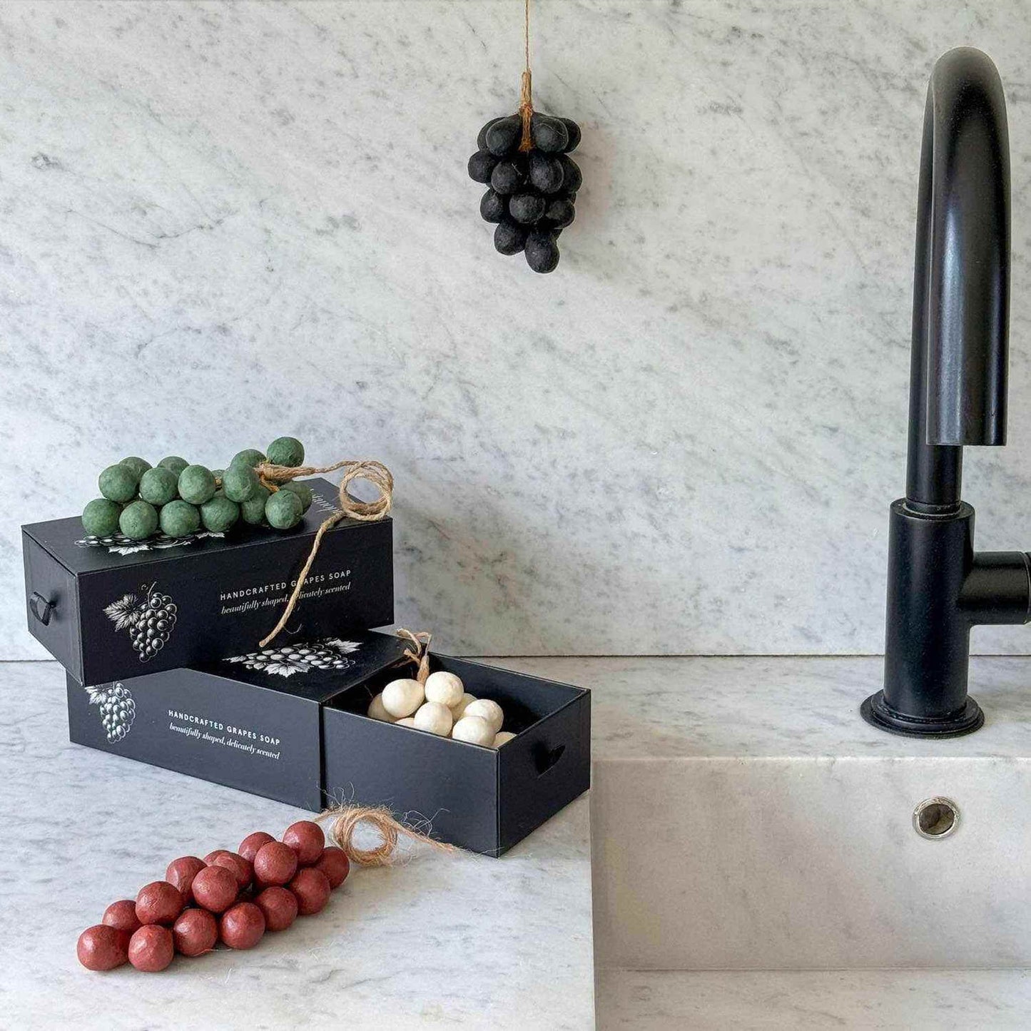 
                  
                    Handcrafted Grapes Soap - 100% Olive Oil - Olive Green - Curated Home Decor
                  
                