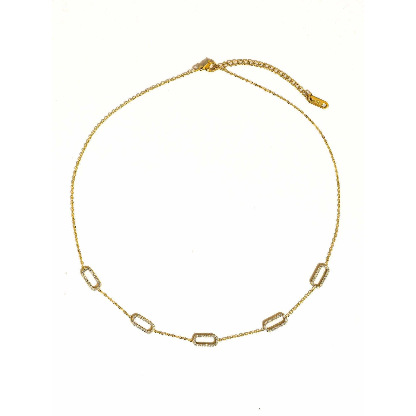 
                  
                    Burnisse 18K Gold Non - Tarnish Dainty Geometric Chain Necklace - Curated Home Decor
                  
                