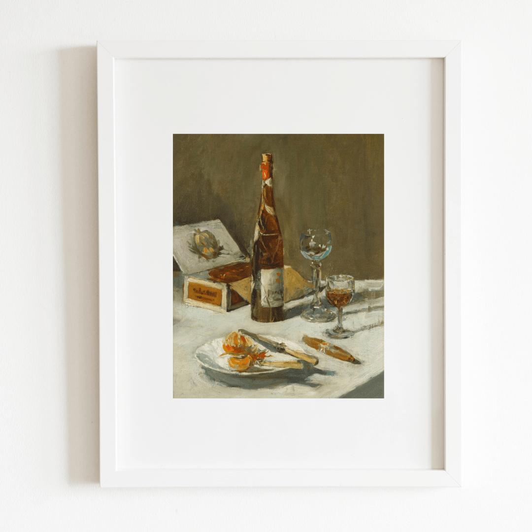
                  
                    Wine and Cigars Still Life Antique Art Print - Curated Home Decor
                  
                