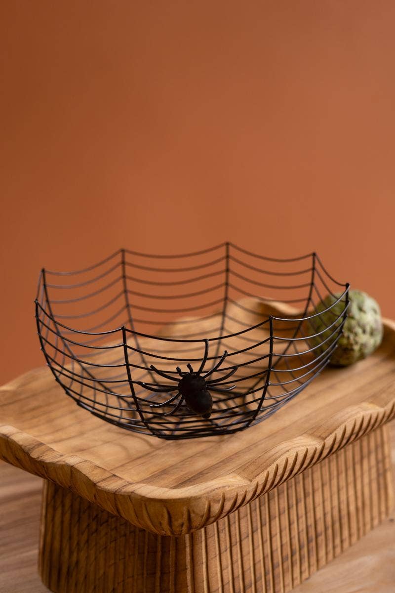 
                  
                    Black Wire Halloween Bowl with Spider - Curated Home Decor
                  
                