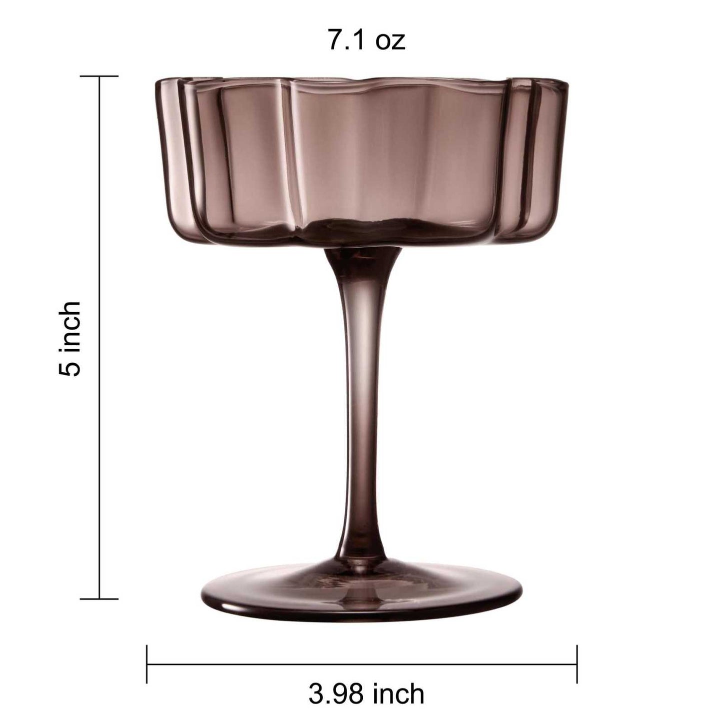 
                  
                    Flower Wave Coupe Mixed Beverage Glasses | Set of 4 - Curated Home Decor
                  
                
