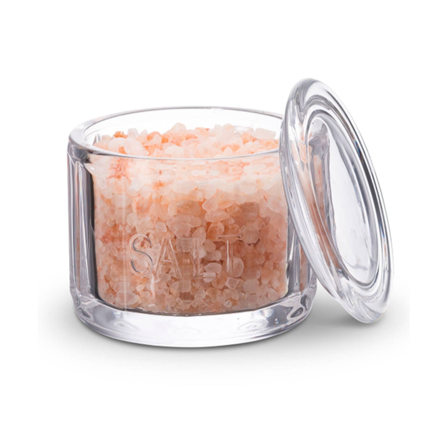 Kook Embossed Salt Cellar & Lid, Pressed Glass, 10 oz - Curated Home Decor