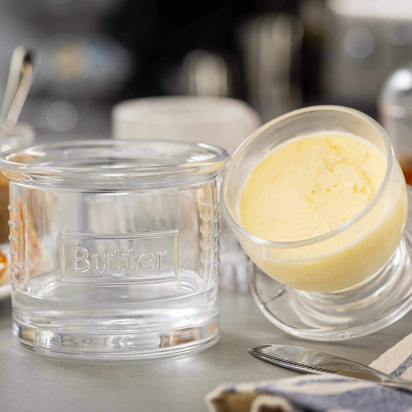 
                  
                    Glass French Butter Crock - Curated Home Decor
                  
                