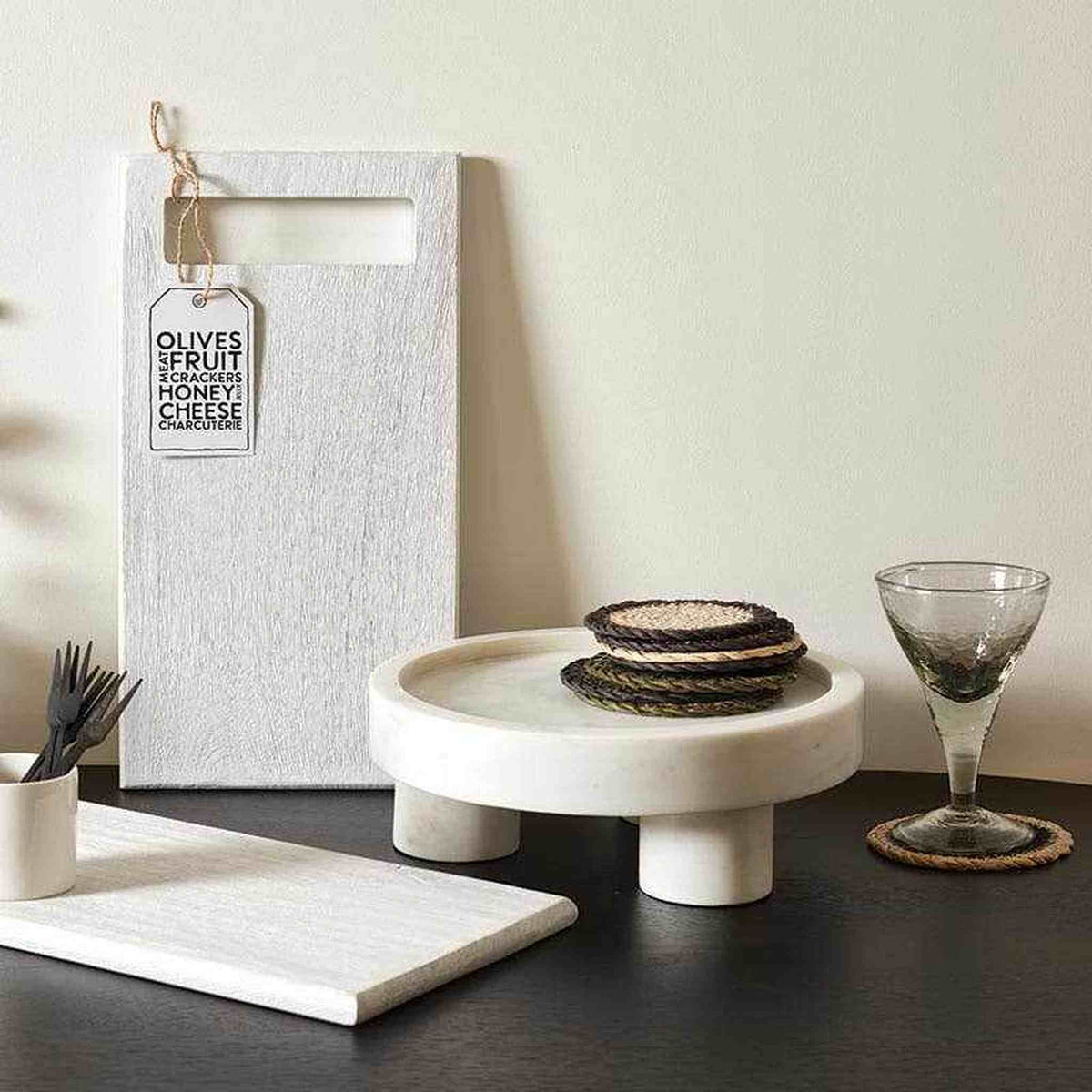 
                  
                    Marble Footed Tray - Curated Home Decor
                  
                