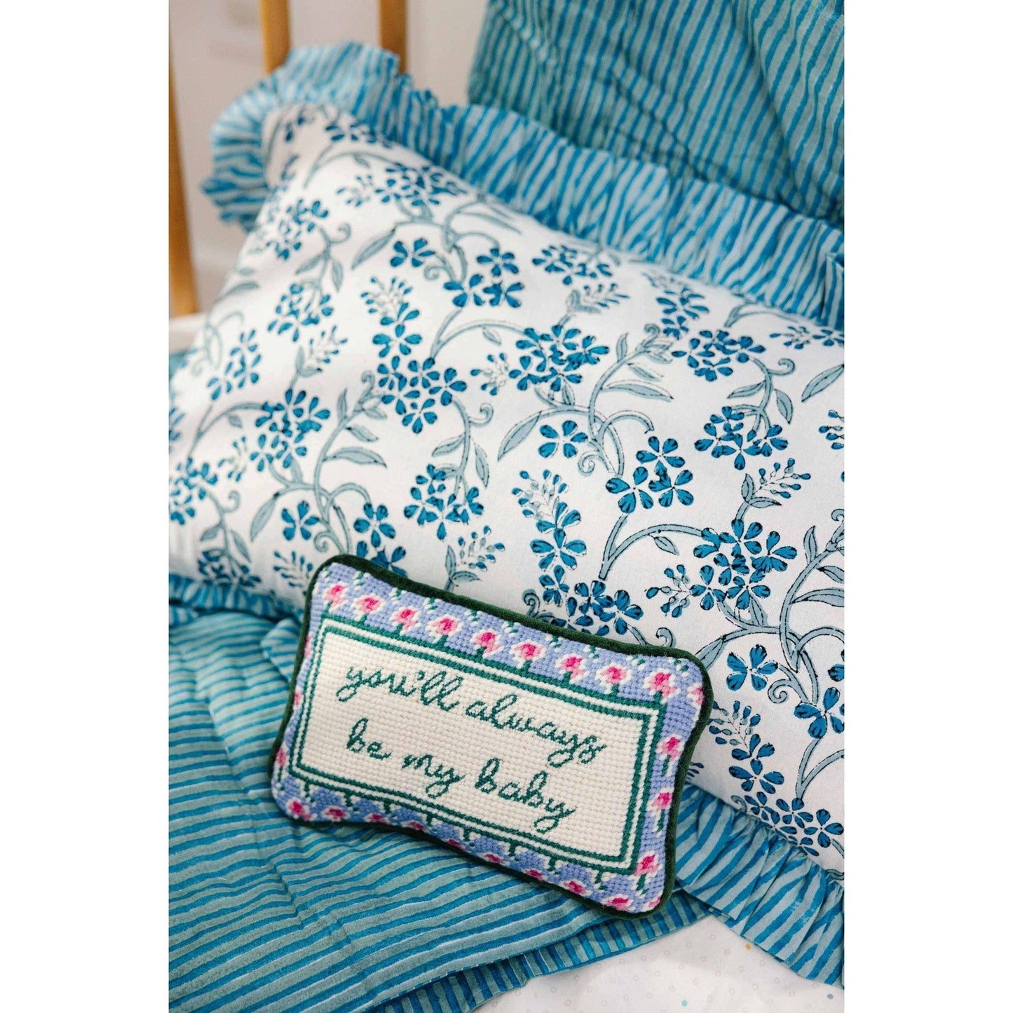 
                  
                    Be My Baby Mini Needlepoint Pillow - Curated Home Decor
                  
                