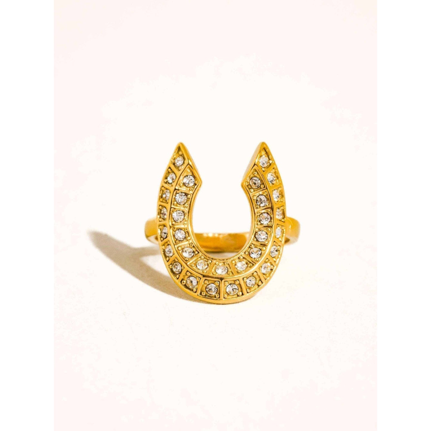 18K Gold Non - Tarnish Horseshoe Ring - Curated Home Decor