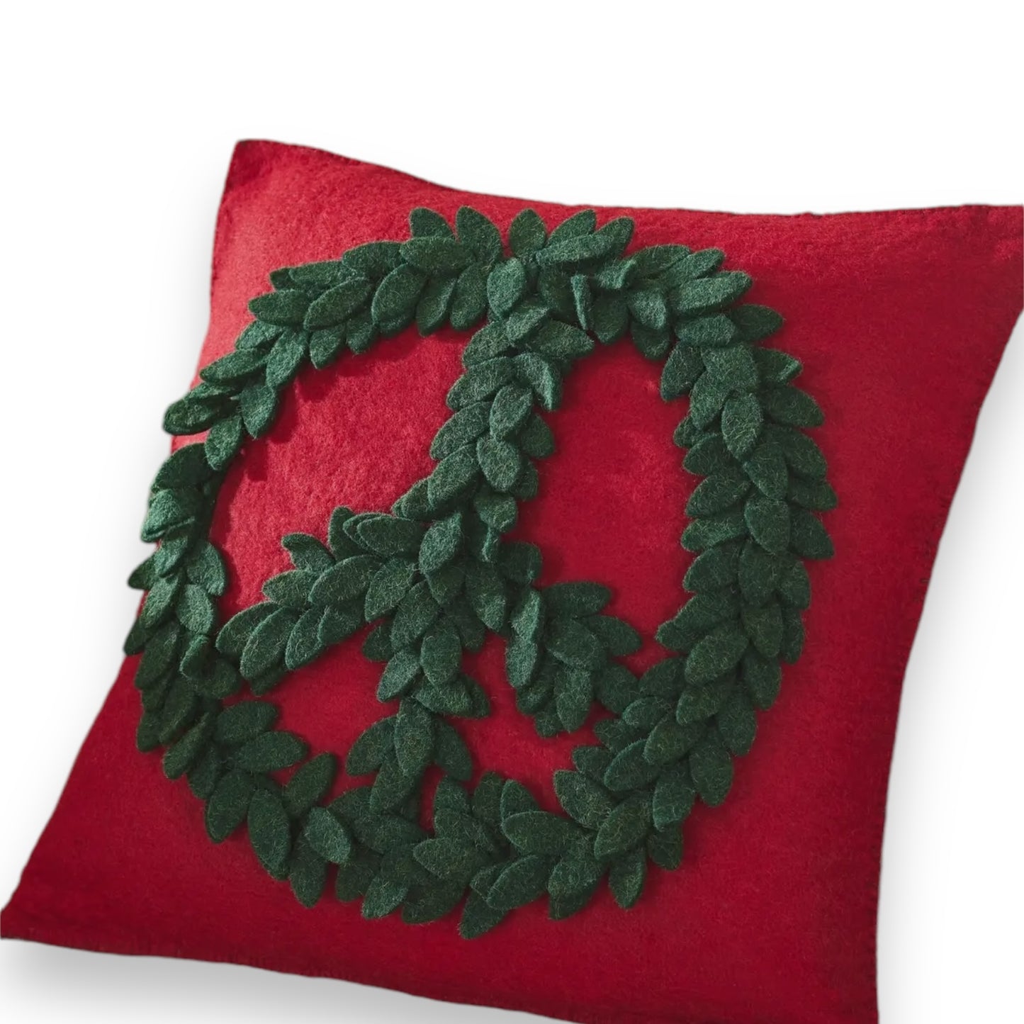 Holiday Felt Decorative Pillow 20” Cover Only - Curated Home Decor