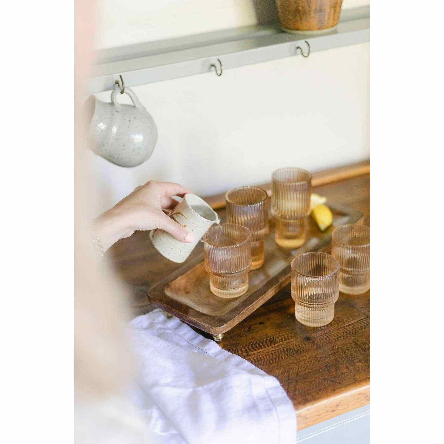 
                  
                    Set of 6 Short fluted glasses | tumblers - Curated Home Decor
                  
                