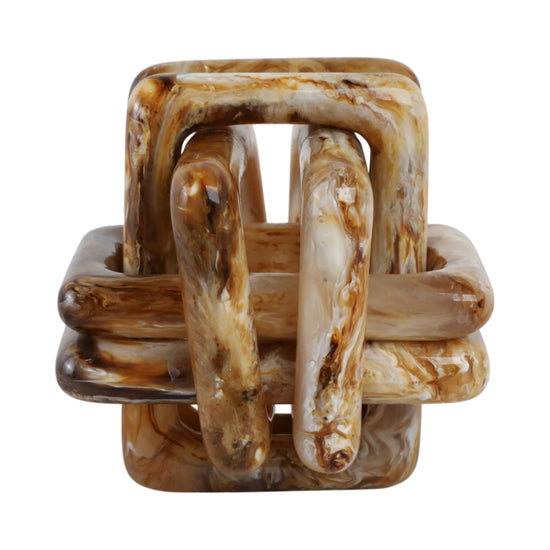 Tan 6 in. Marbled Resin Knot