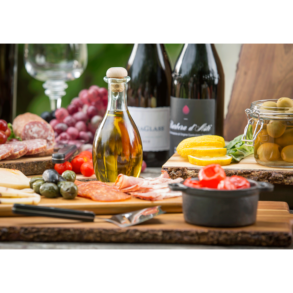 Tuscany™ Glass Bottle With Cork Stopper - Curated Home Decor